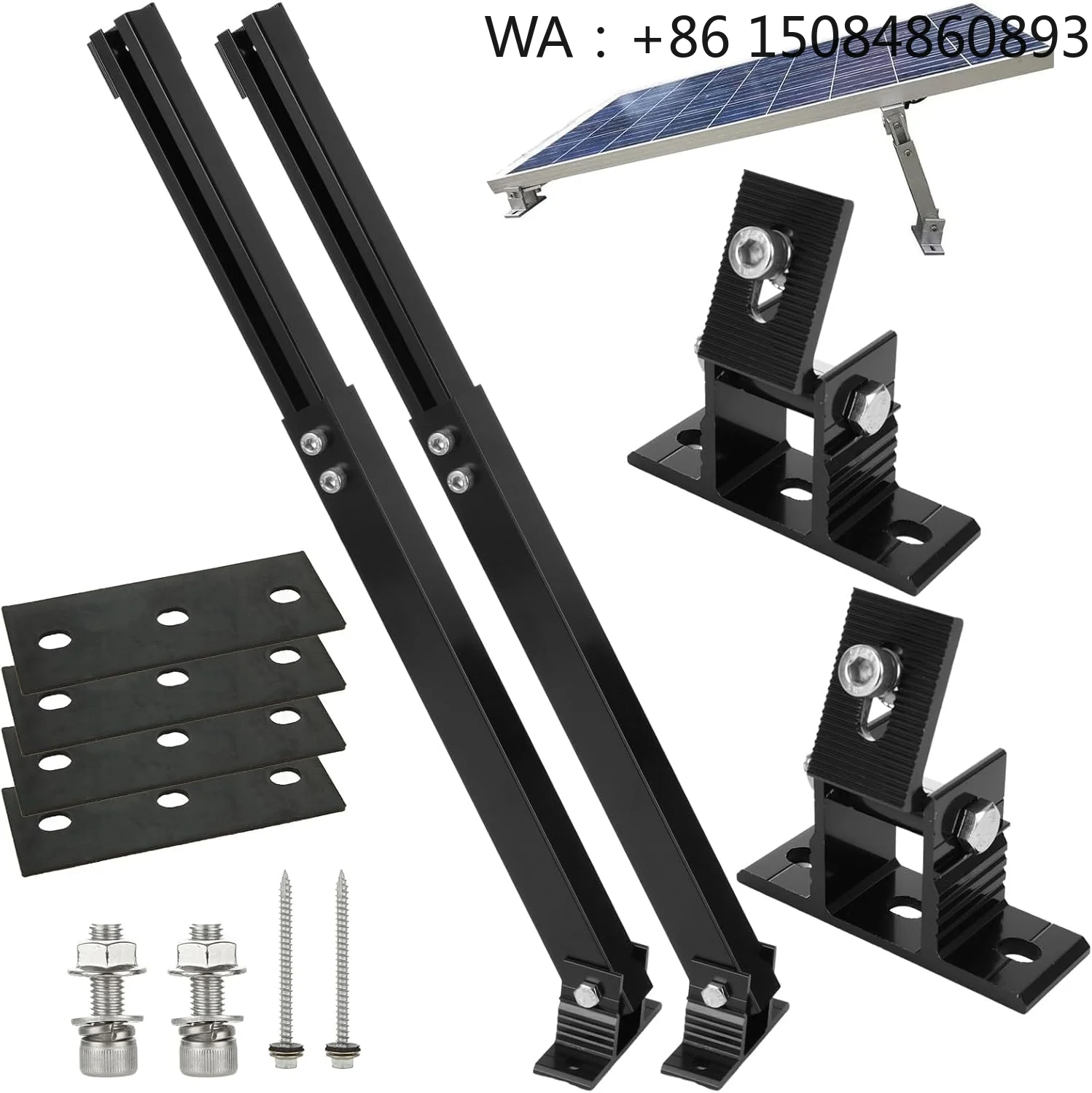 Fast Ship Adjustable Tilt Leg PV Mount Bracket, Triangle Solar Panel Rack Accessories, Quick-Install Parts for Short Constructio