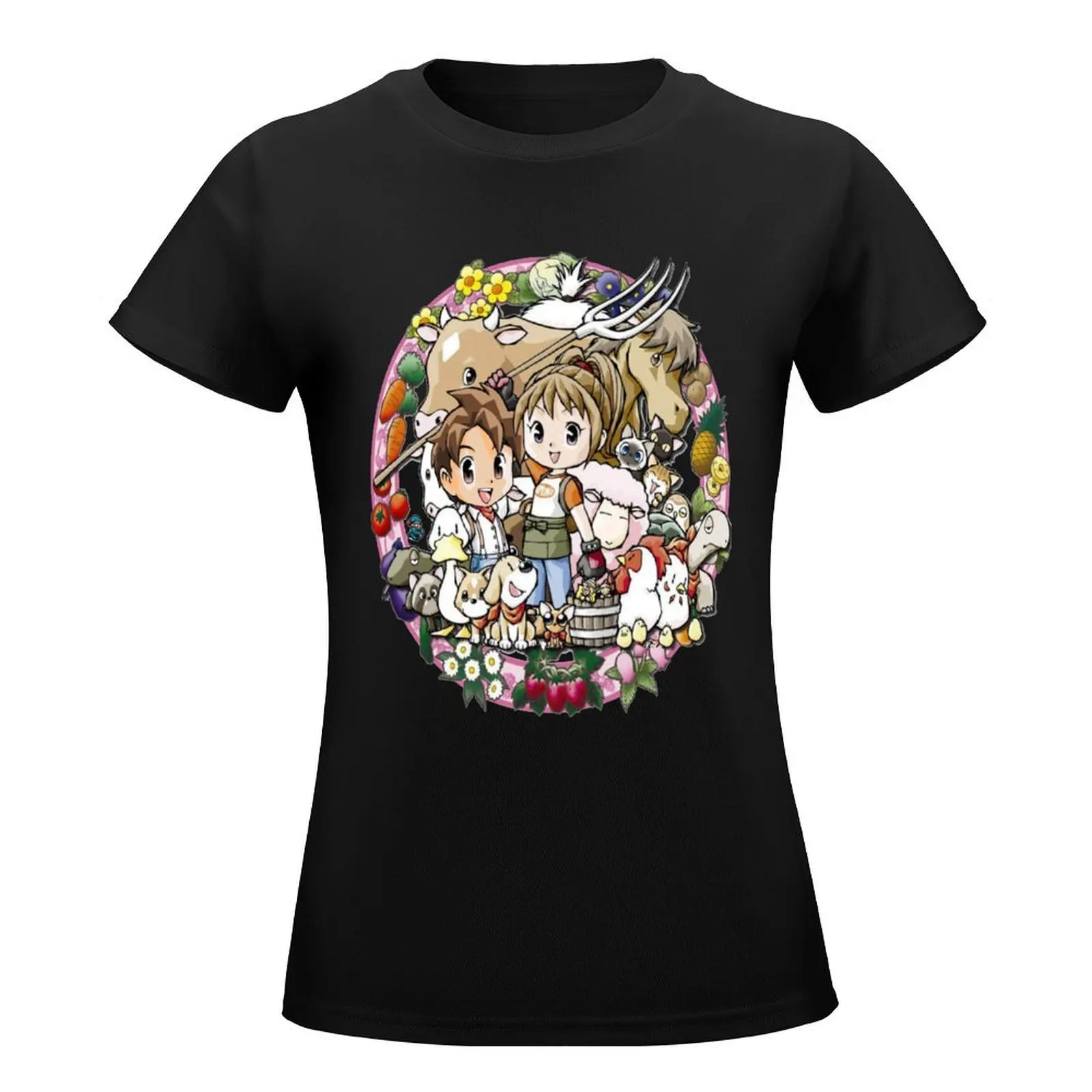 Camiseta Harvest Moon para mujer, ropa femenina, tops, ropa de diseñador de lujo