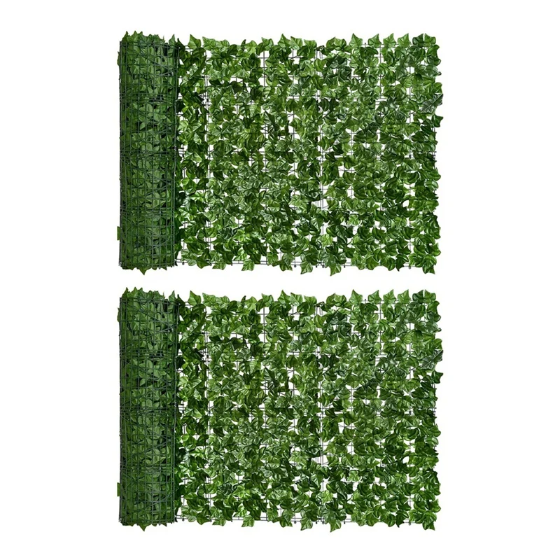 

2X Artificial Sweet Potato Leaf Privacy Fence Artificial Hedge Fence Decoration, Suitable For Outdoor Decoration, Garden Retail