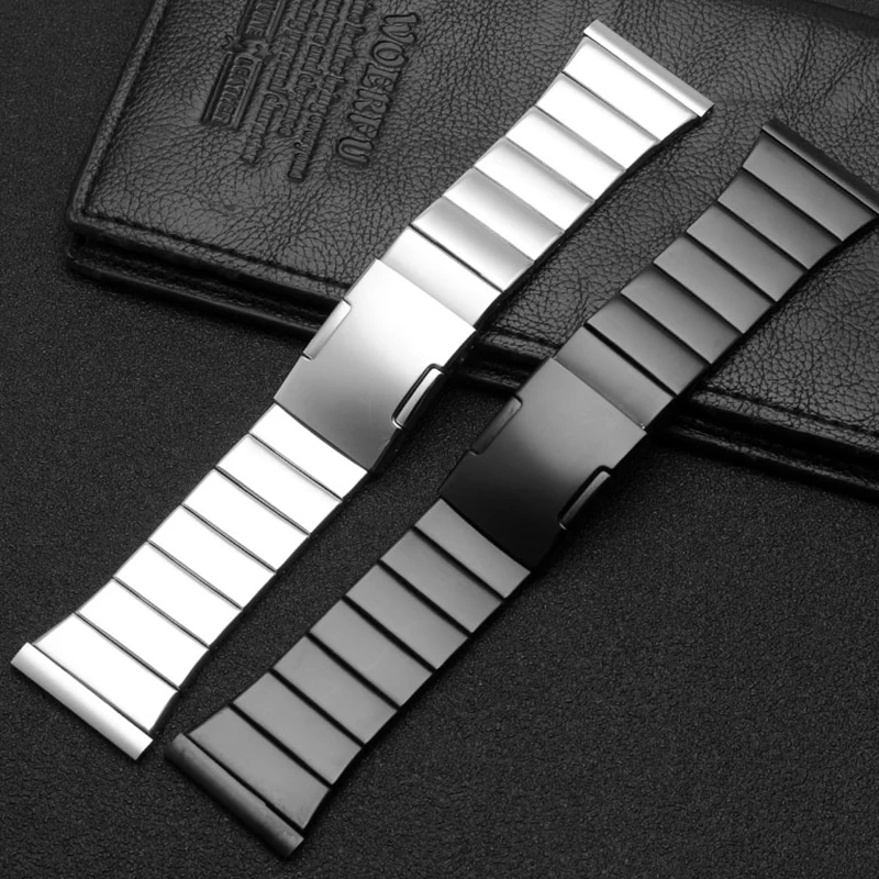 28mm Solid Steel Watch Strap For SEVENFRIDAY M2/02 P1B/01 Stainless Steel watch band  Black Silver  Watch Bracelet