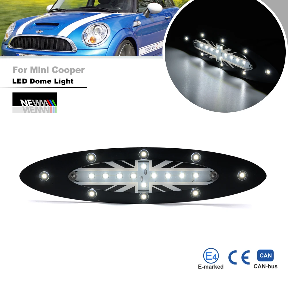 Fits For Mini Cooper R56 Hatch/Hardtop 2006 2007 2008 1x SMD White Led Dome Roof Reading Light Lamp Canbus Bimmer Ceiling Lamp