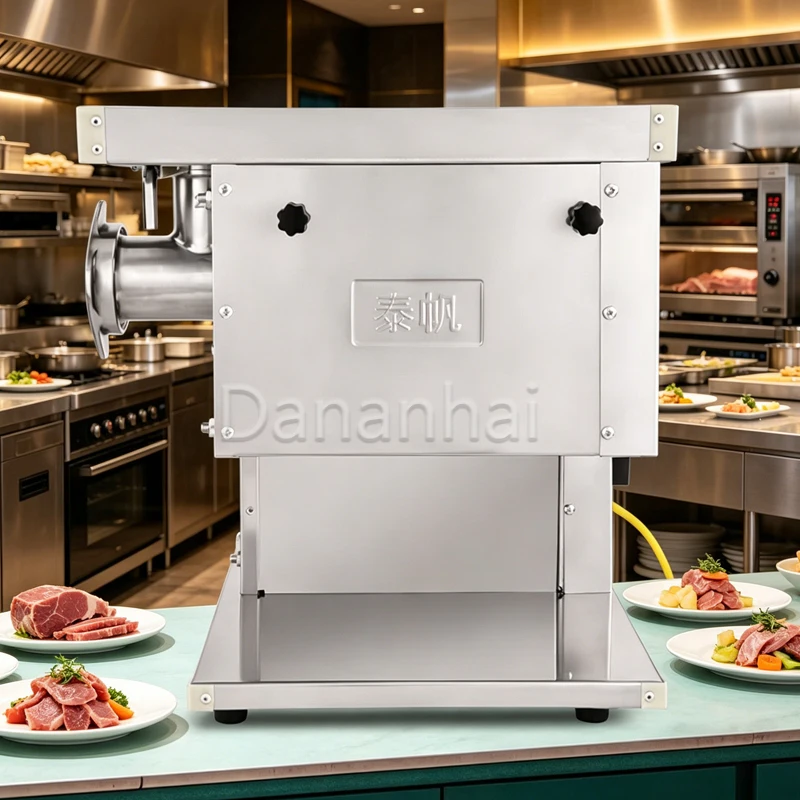 Meat Grinder Slicer Machine Commercial All‑in‑one Meat Cutter Stainless Steel for Restaurant Meat Processing