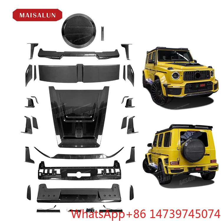 B‑Style Full Dry‑Carbon‑Fiber Conversion Kit W465 G350 G500 Facelift Exterior Upgrade PartsCar Partsold‑to‑new Upgrade