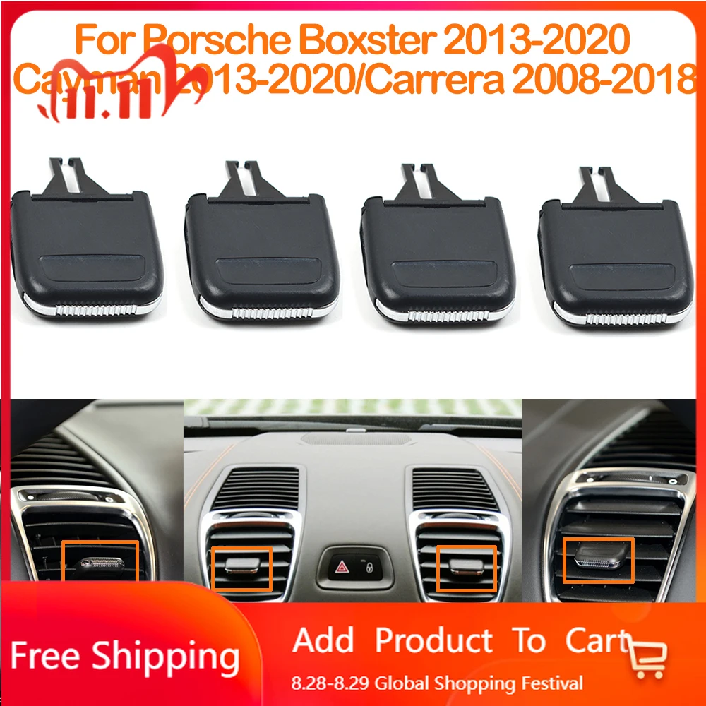 

Внутренние наклейки для интерьера автомобиля, передняя приборная панель, вентиляционная решетка переменного тока, зажим, слайдер, ручка для Porsche Boxster Cayman 981 2013-2020 Ca