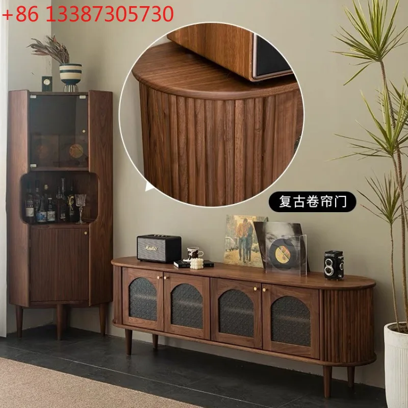 

Американский скандинавский французский шкаф для телевизора в стиле ретро из цельного дерева, современная гостиная, простой шкафчик для хранения, светлый роскошный светильник