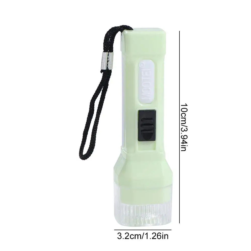 Pocket Handheld LED Flashlight Lamp With Hanging Rope Plastic Keychain Light Strong Light Small Pen Light Gift