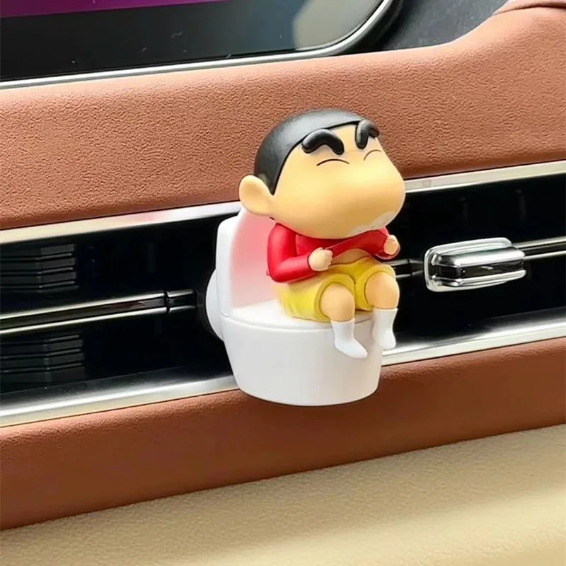 Crayon Shin-Chan Anime Figures Ornament Car Air Diffuser Car Doll Gift Cartoon Peripheral Decor Handmade Model Kids Toy Gift