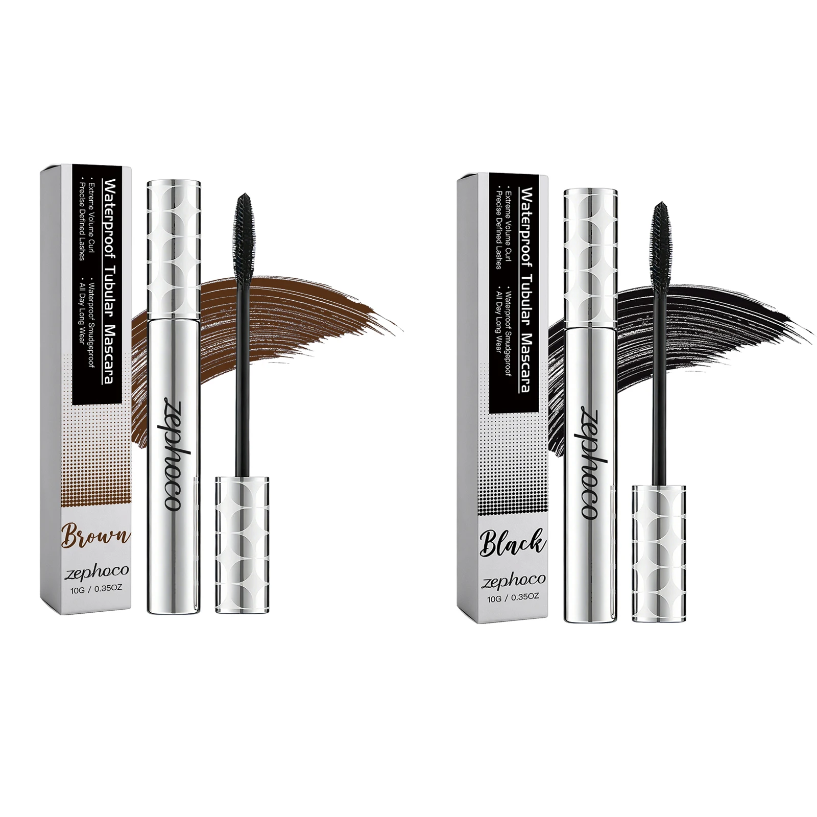3D Black / Brown Mascara Waterproof Curled Eyelashes Fast Dry Eye Lashes Brush Beauty Makeup Beauty Lengthening Eye Cosmetics