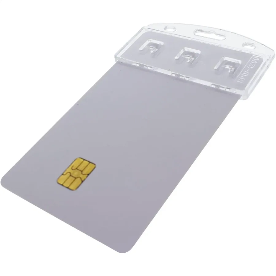 

5-пакетный вертикальный держатель бейджа для смарт-карт CHIP Insert PIV Common Acc и кредитные карты Crystal Clear Hard Polycarbo