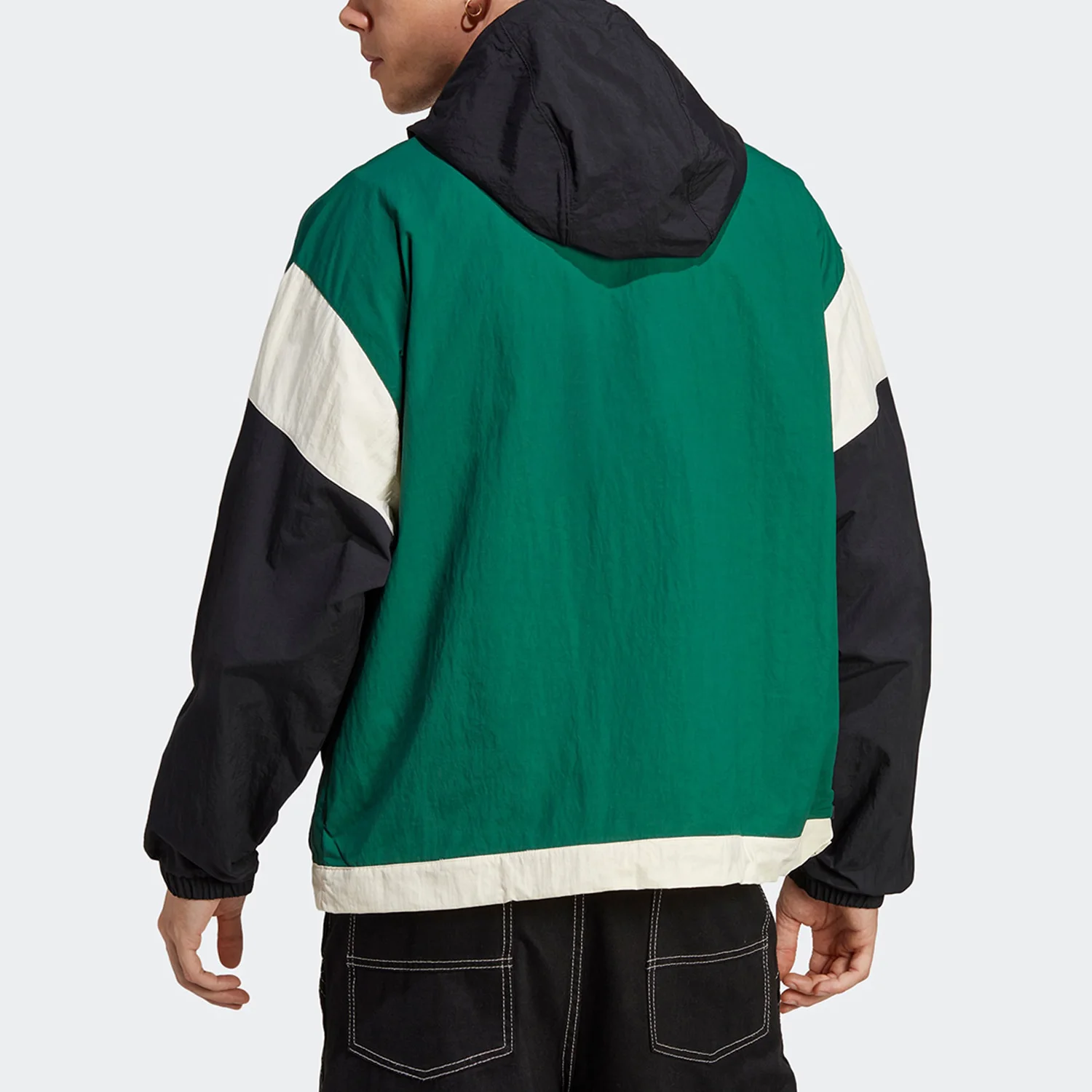 Adidas Official Genuine Trefoil Men's Sports Hooded Half-zip Sweatshirt IC5640