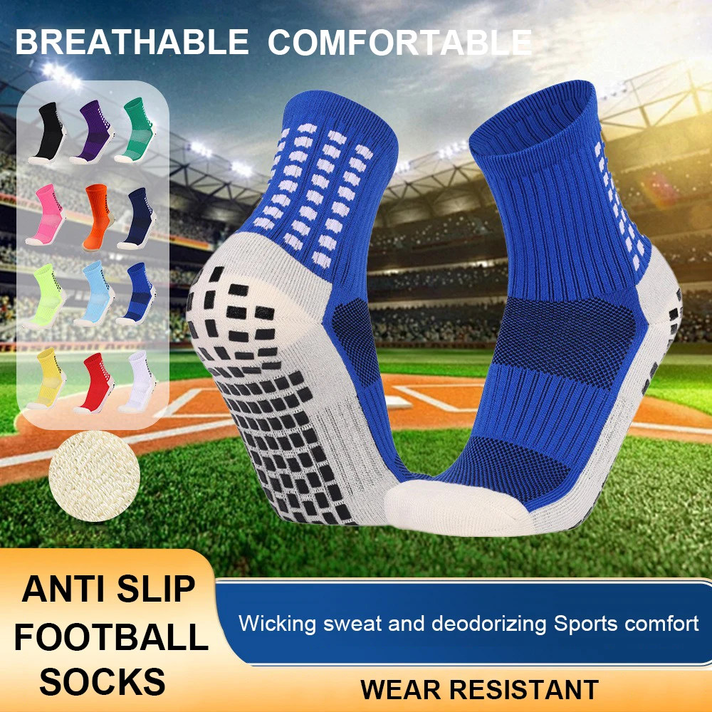 Adhesive Socks Non-slip Men's Football Socks Middle Tube Long Tube Thick Deodorant Wear-resistant Towel Bottom Sports Socks