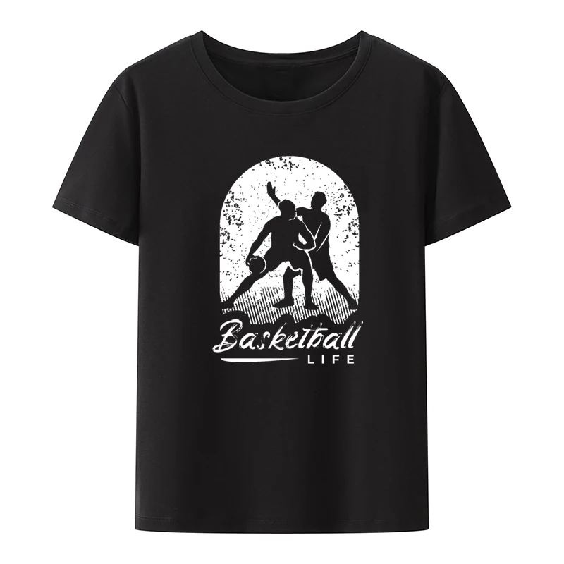 Basketball Player BBall Graphic Printed Funny Tee Leisure Roupas Masculinas O-neck Style Creative Man Short Sleeve T-shirt Print