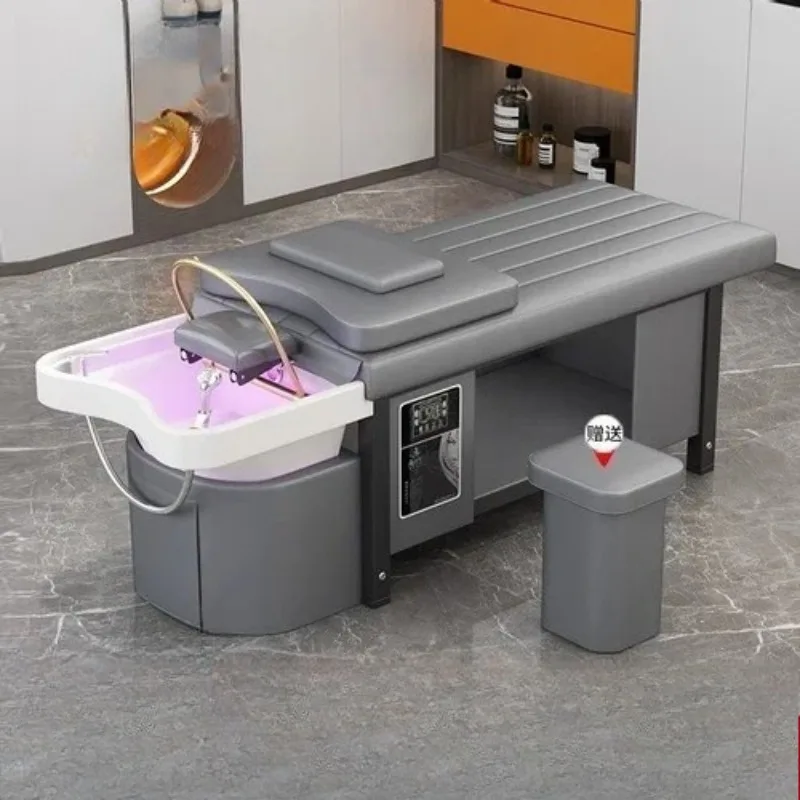 

Thai Lying Smart Water Cycle Hair Salon Washbasin Spa Equipment Styling Headspa Water Recliner Washing Beauty Stylist Cadeira