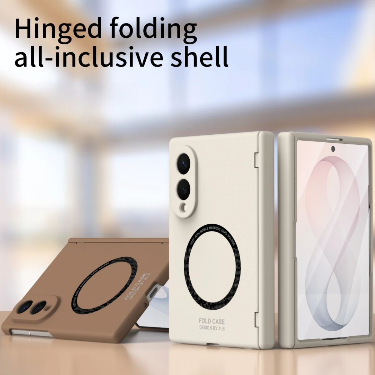 Vollständige Abdeckung für Magsafe Magnetische Hülle mit Scharnierschutz für Samsung Galaxy Z Fold8 Ultra 7 6 5 Faltbare Hülle mit Displayschutzfolie