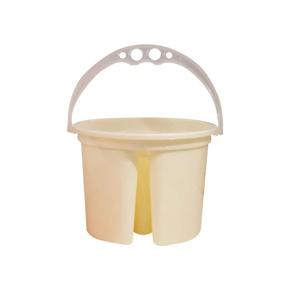 2 Pcs Thickened Design Paint Brush Wash Bucket Translucent with Handle Art Brush Bucket Multifunctional Portable