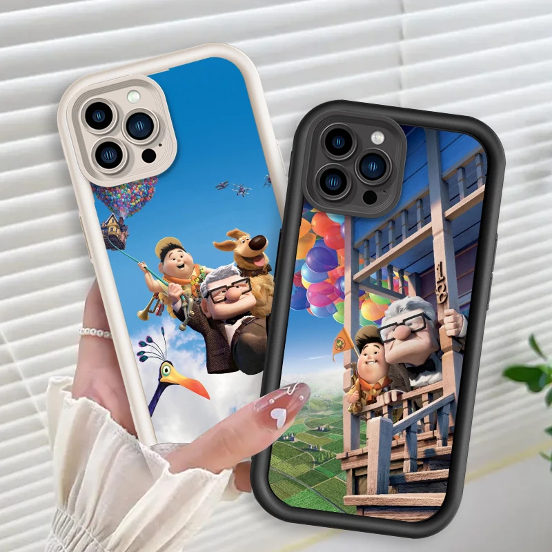 

UP Disney Cartoon Fashion Eye Ladder For Apple iPhone 15 14 13 12 11 XS XR X Pro Max Plus TPU Phone Case