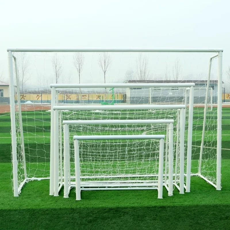 Pasokan Langsung Pabrik Tiang Gawang Sepak Bola Baja Portabel dengan Jaring Sepak Bola