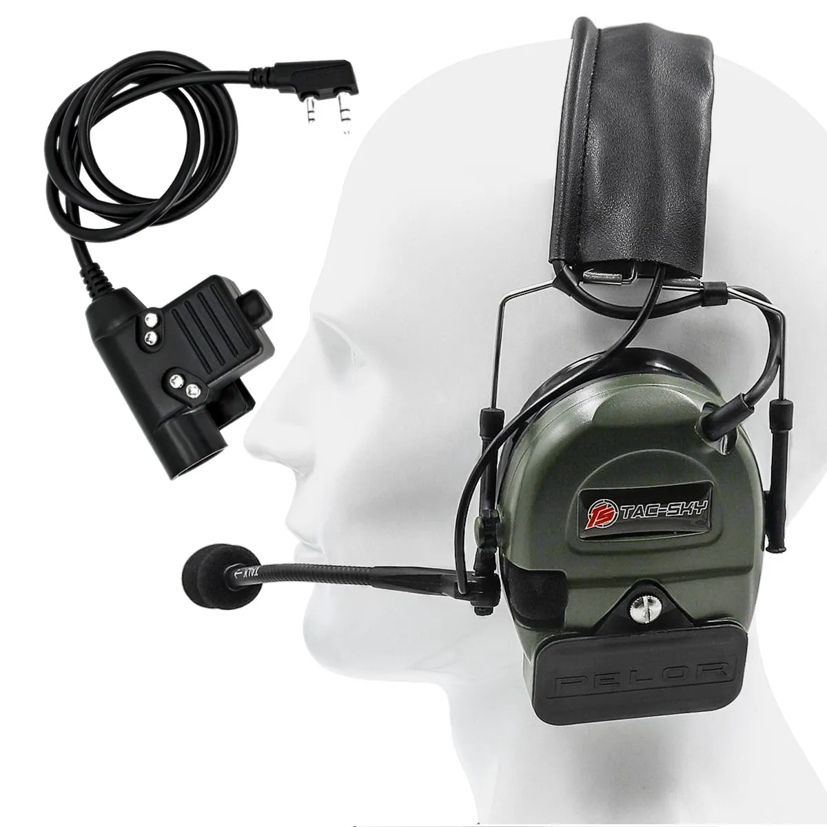 

TAC-SKY COMTA I Silicone Earmuffs Hunting Sports Noise Reduction Military Tactical Headset + Tactical Headset Adapter U94 Ptt