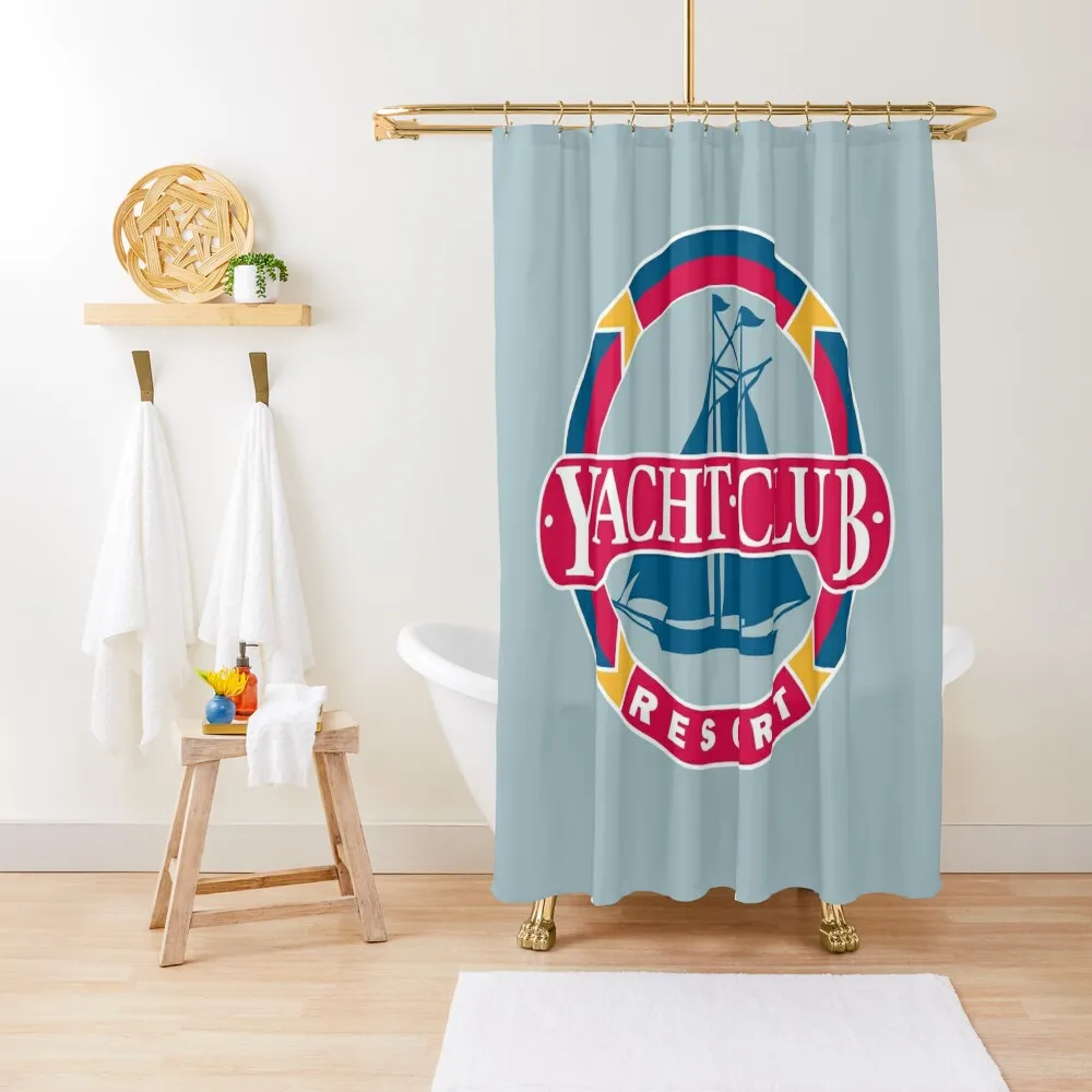 

Yacht Club Resort Shower Curtain Bathroom Accessorys Waterproof Bath And Anti-Mold Curtain