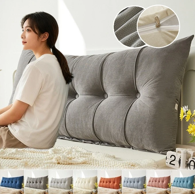 

Thickened Soft Bed Head Cushion Triangle Reading Backrest Pillows Lumbar Cushion with PP Cotton Bay Window Tatami Cushion 등받이 쿠션
