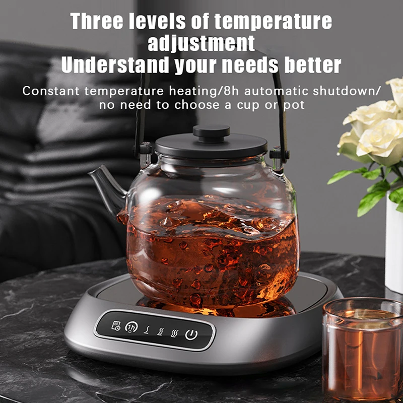 Thermostatic Heating Coaster USB Home Heating Cup Mat 3-speed Adjustment Heating 55 Degrees Constant Temperature