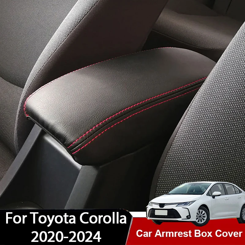 

For Toyota Corolla 2020 2021 2022 2023 2024 Car Armrest Box Center Console Lid Armrest Cover Pad PU Leather Mat Accessories