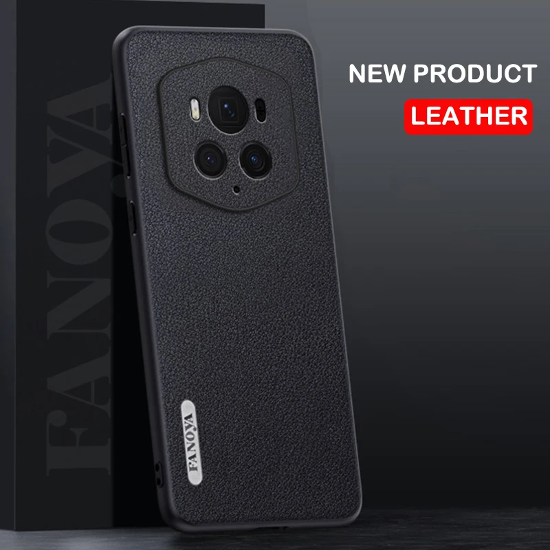 Leather Case for Huawei Honor Magic6 RSR Porsche Design Vegetable Tanning Silicone Phone Cover HonorMagic6RSR BVL-AN20 Coque