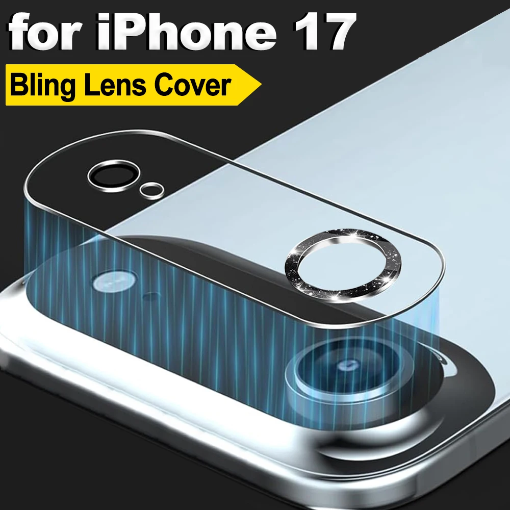 17Air Shining Camera Protectors Shatterproof Tempered Glass Lens Cover for IPhone 17/17 Pro/17 ProMax/17 Air HD Camera Films