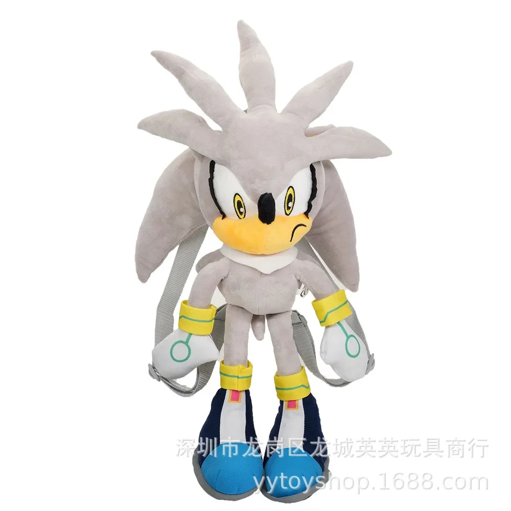 40cm di alta qualità Sonic Bag peluche Cartoon PP Cotton Bag Shadow Hedgehog Soft farcito Cute Cartoon Doll bambini regali di compleanno