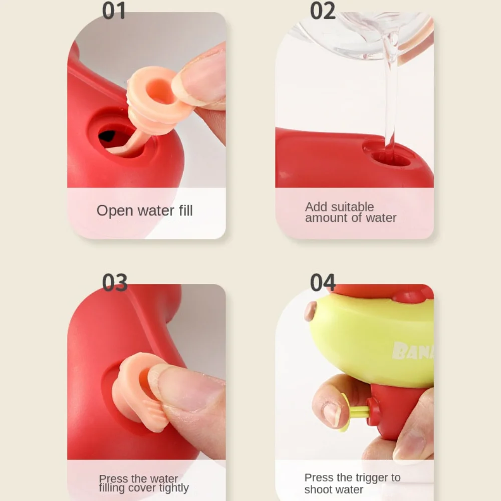 Press Type Animal Water Spray Toys Handheld Easy To Fill Bath Fountain Toy Plastic Animal Design