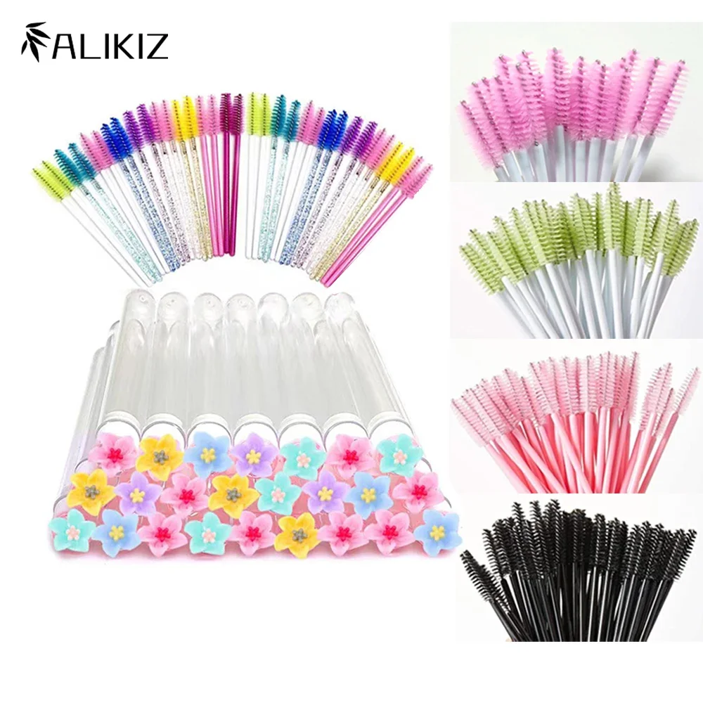 50pcs Eyelash Brush Mascara Wands Applicator Spoolers Eyelash Brush Tube  Eyelash Extension Supplies Lash Accessories Makeup