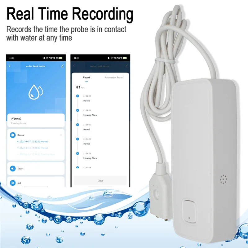 M09K สําหรับ Alexa Wifi น้ํารั่ว Detection Alarm เครื่องตรวจจับ Tuya สวิทช์น้ํารั่ว Sensor Voice Controller Google Home