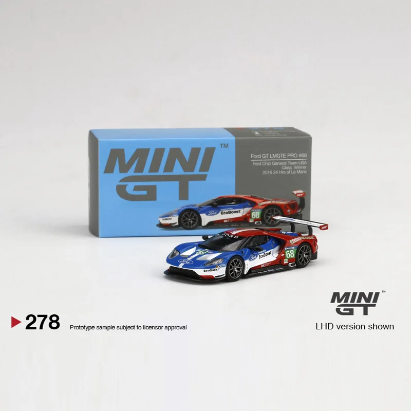 MINI GT 1:64 MGTS0001 Ford GT LM GTE PRO 2016 24 Hrs Le Mans Chip Ganassi Team 276 278 279 Die-cast alloy car model collection