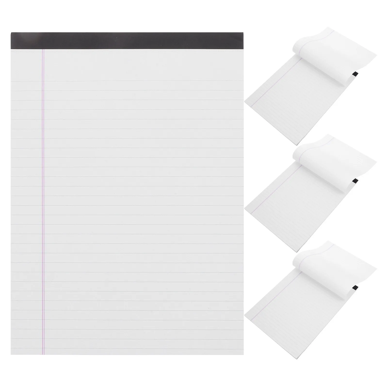 4pcs-a4-college-rule-writing-pad-easy-tear-off-sheets-smooth-bleed-proof-paper-sturdy-clipboard-style-backing-for-study-note