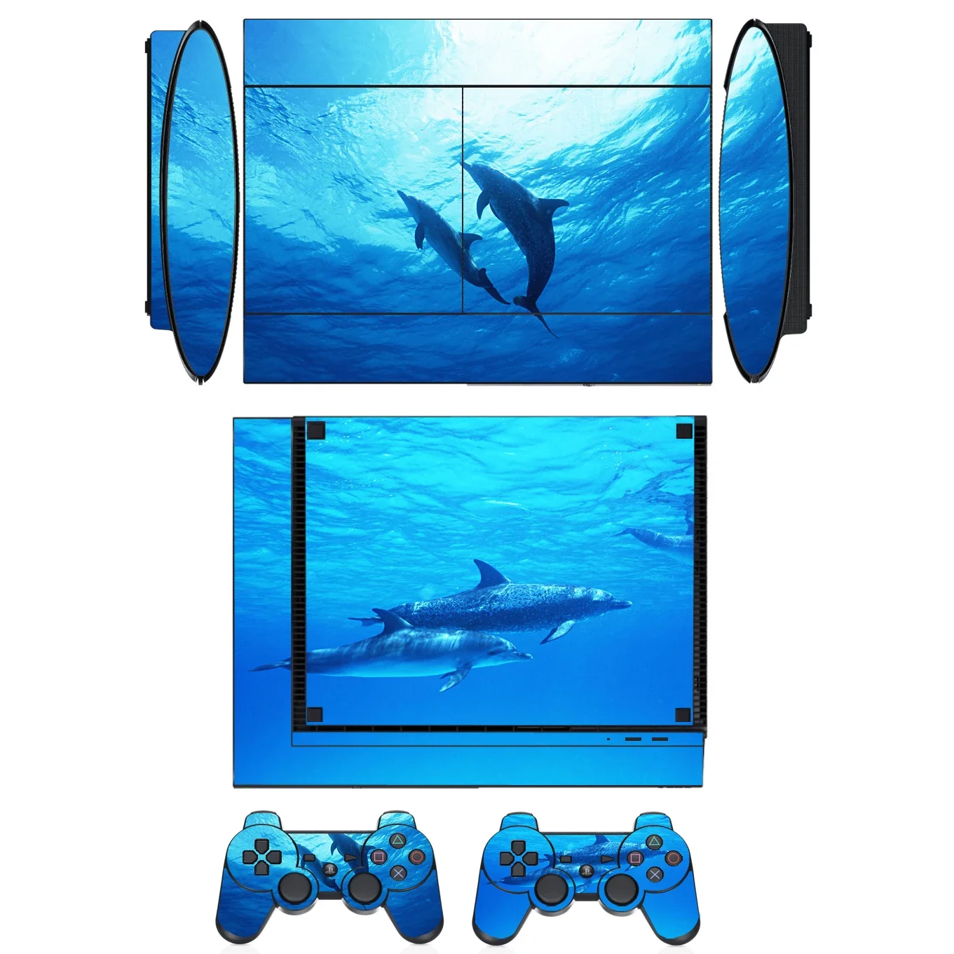 Wild Animals Vinyl Skin Sticker Protector for Sony PS3 Super Slim and 2 Controller Skins Stickers