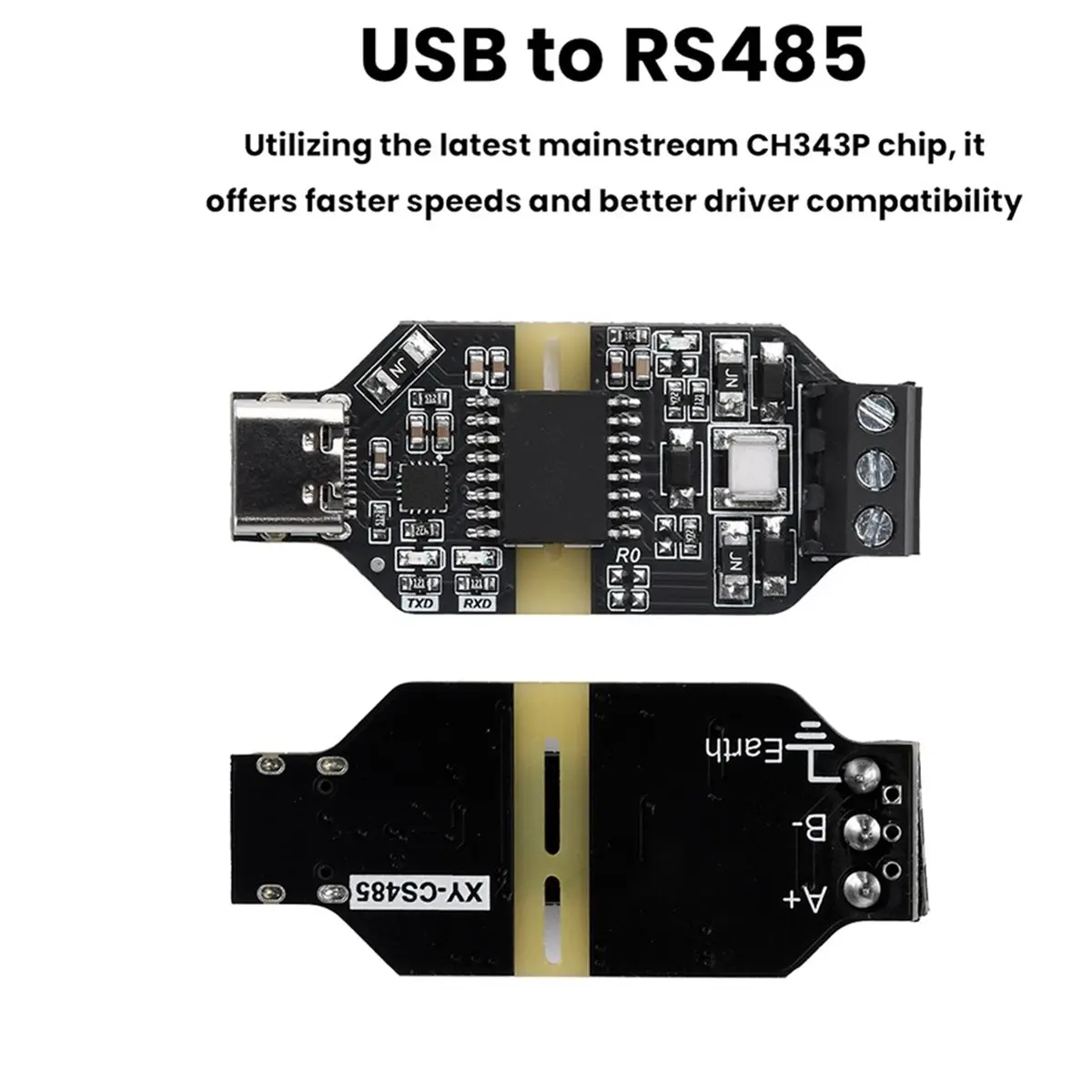 A59E CH343P High-Speed USB to RS485 Isolation Converter 6Mbps Communication Anti-Interference Serial Port Module