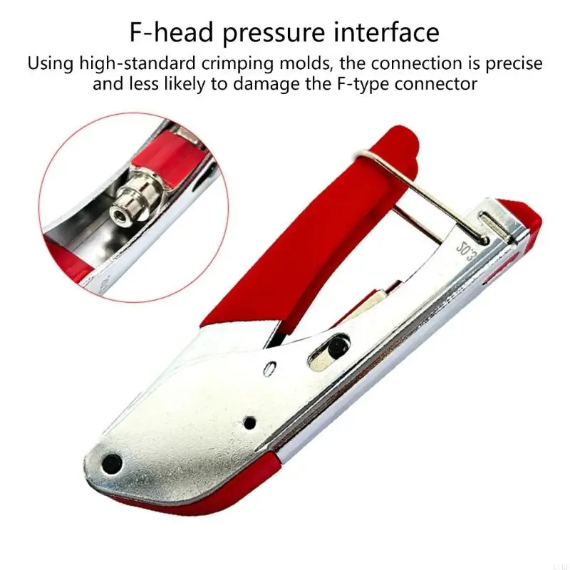 Crimper Ergonomis Untuk Pemasangan Kabel Koaksial RG59 Ruang Sempit K1KF