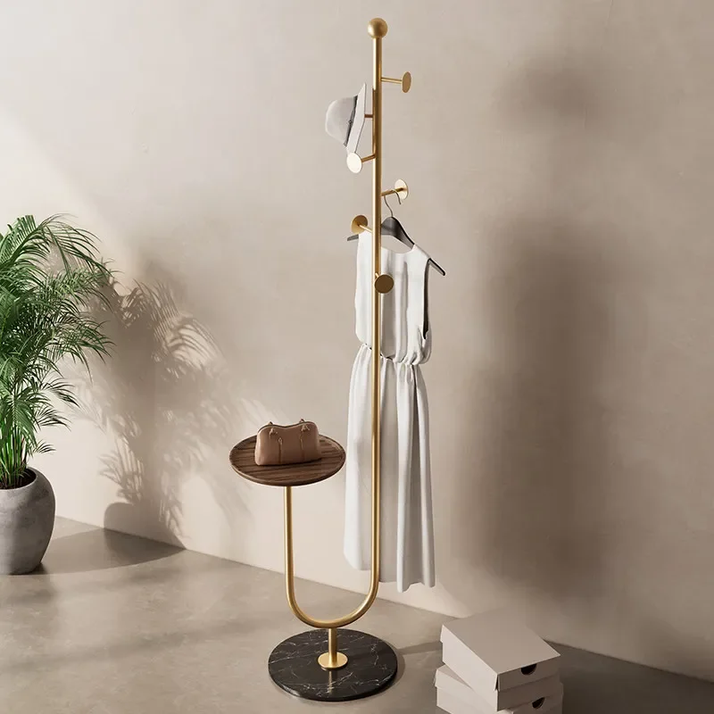 High-endWrought Iron Home Coat Rack, Bedroom Floor-to-ceiling Nordic Clothes Rack, Bedside Indoor Simple Clothes Storage RackLC