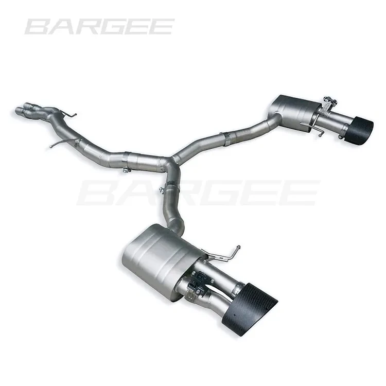 Bargee Dual Valvetronic EXHAUST CATBACK for B9 RS4 RS5 2017-UP 2.9T Exhaust System Catback Muffler