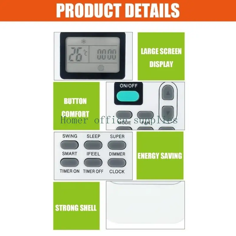 K43B Quick Simple Ready to Use Controller for DG11J101 Air Conditioner No Pairing