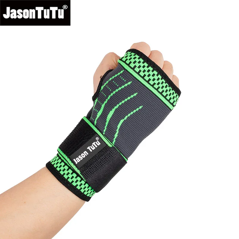 JASONTUTU 1 PCS Wrist Brace with Pressure Belt Sport Protection Wristband Knitting Pressurized Wrist Palm Brace Bandage Support