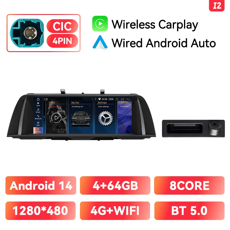 Ai Stem Draadloze Carplay Auto Radio Multimedia Voor Bmw 5 Serie F10 F11 2011-2017 Cic Nbt 4G Wifi Dsp 128G Andorid Auto Gps
