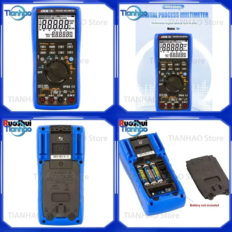 for VICTOR 78+ RTS Digital Process Multimeter 6000 Counts with Simultaneous Power Source and Current Measurement 2 in 1