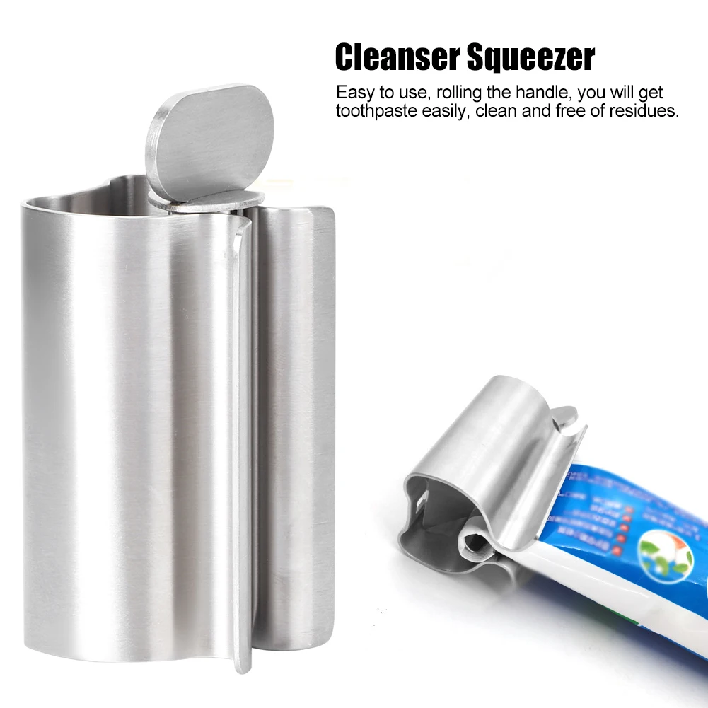 Stainless Steel Wringer Roller Rotate Dispenser for Ointments Cosmetics Bathroom Accessories Toothpaste Squeezer Tube Roller