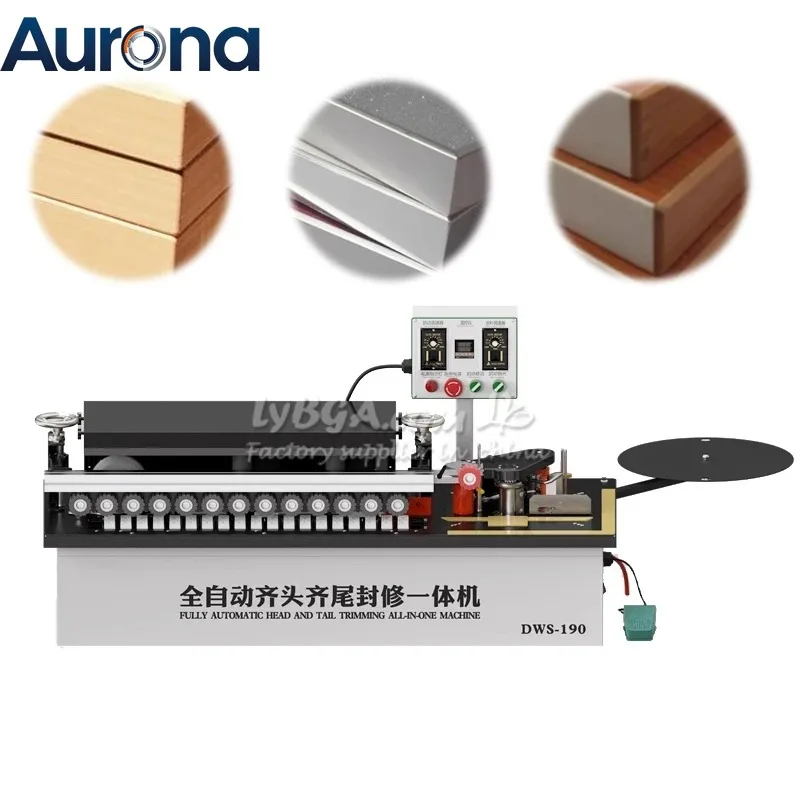 【Industrial】LY Desktop Type Edge Banding Machine Fully Automatic Square Rail Slide Way Contour Trimming Curved And Straight Dual