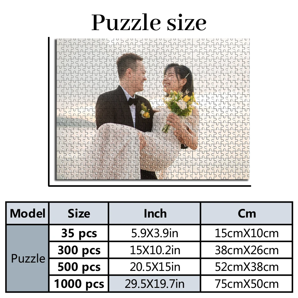 Personalized Custom Photo Puzzle Customize Seaside Wedding Photo Theme Puzzle Funny Adult Leisure Toys Gift