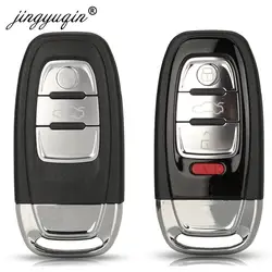 jingyuqin Remote Key Shell Fob For Audi A4l A3 A4 A5 A6 A8 Quattro Q5 Q7 A6 A8 Car Key Case 3 /4 BTN Glossy / Matte Replacement