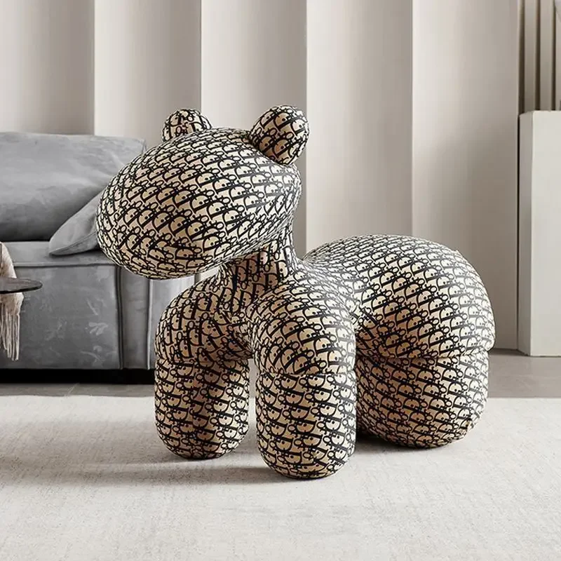 

Pony Ottoman,Cute Single Sofa Resting Foot Rest Stool,Creative Shoe Bench,Upholstered Foot Stool,Living Room,Bedroom,Hotel