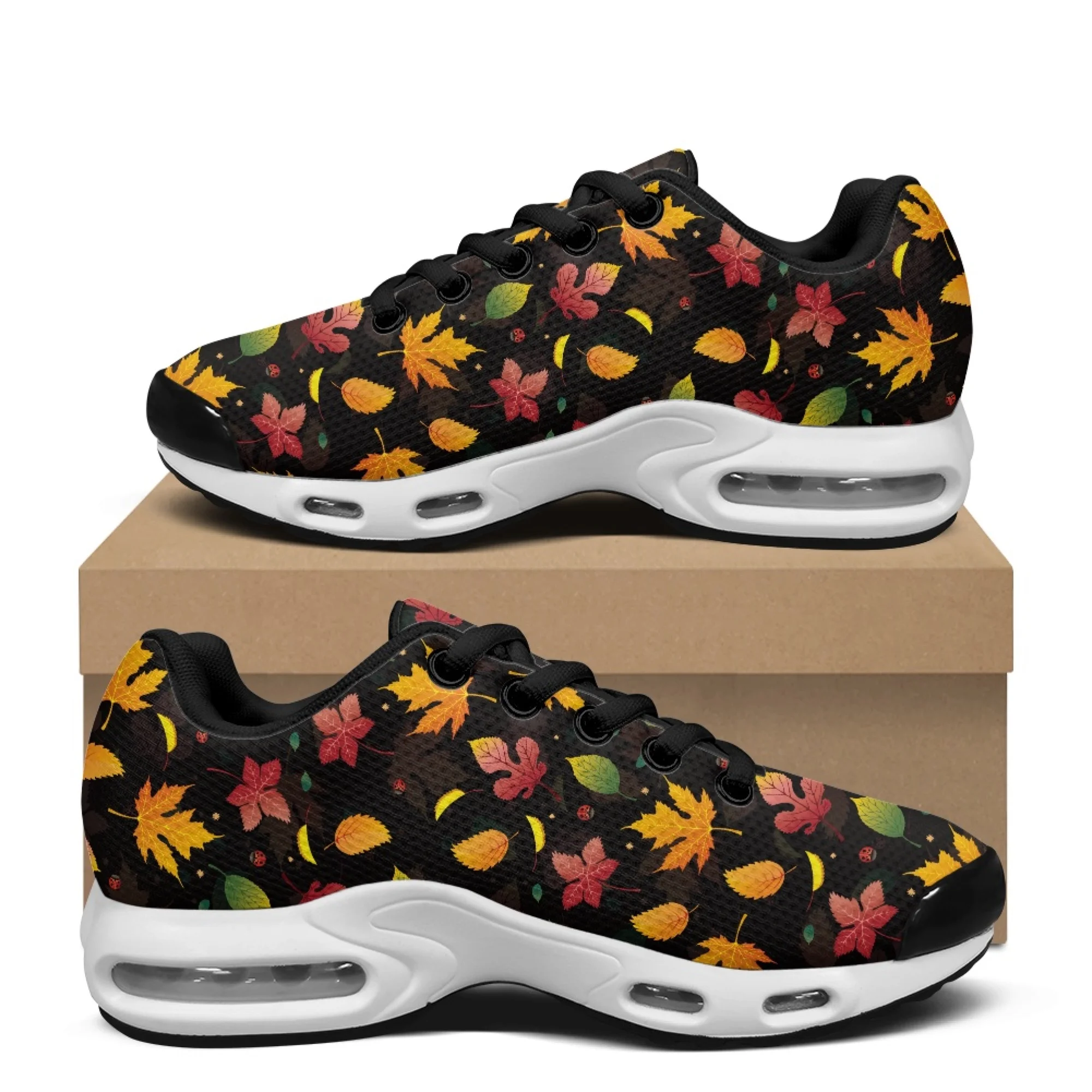 XIXIRIMIDO Zapatos para caminar para mujer, zapatos para enfermeros, zapatos con diseño de hoja de arce de Acción de Gracias, zapatillas de deporte para hombre y zapatos casuales, Tenis Feminino