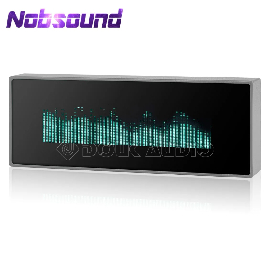 Stereo VFD Music Spectrum Sound Level Indicator Display Home Decor Clock Microphone+Line Audio VU Meter Dot Matrix